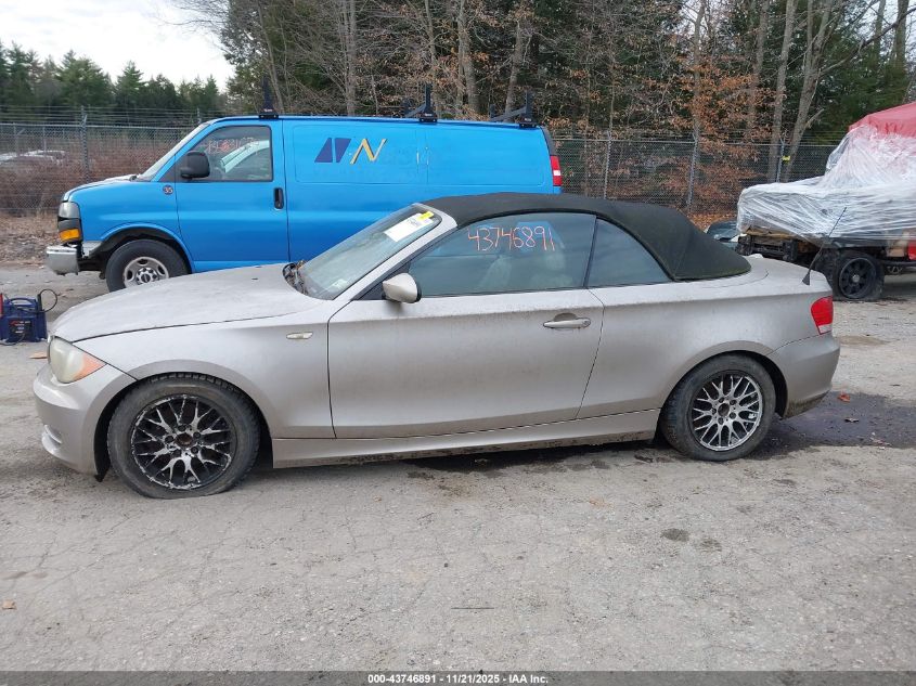 2008 BMW 128I VIN: WBAUL73558VE88420 Lot: 43746891