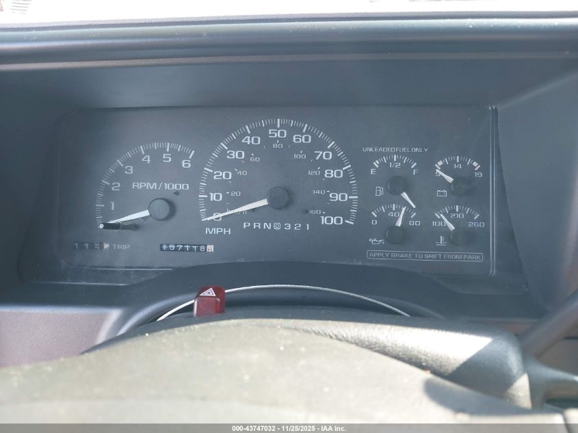 1998 GMC Sierra 1500 Sl Wideside VIN: 1GTEC14M7WZ541082 Lot: 43747032