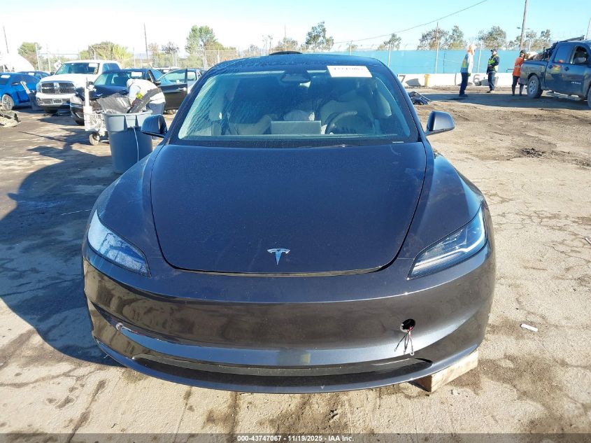 2025 Tesla Model 3 Long Range Rear-Wheel Drive/Standard VIN: 5YJ3E1EA1SF058774 Lot: 43747067