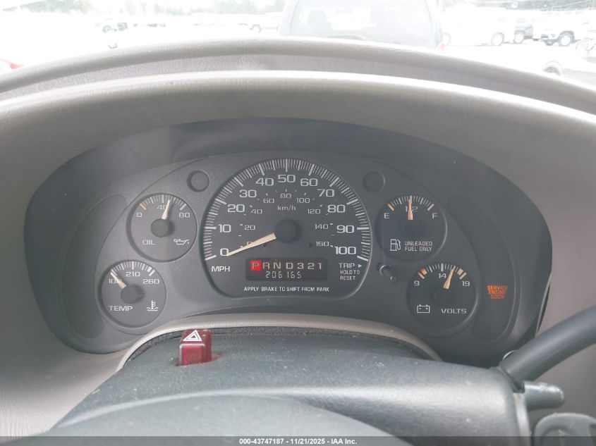 2002 Chevrolet Astro VIN: 1GCDM19X52B121089 Lot: 43747187