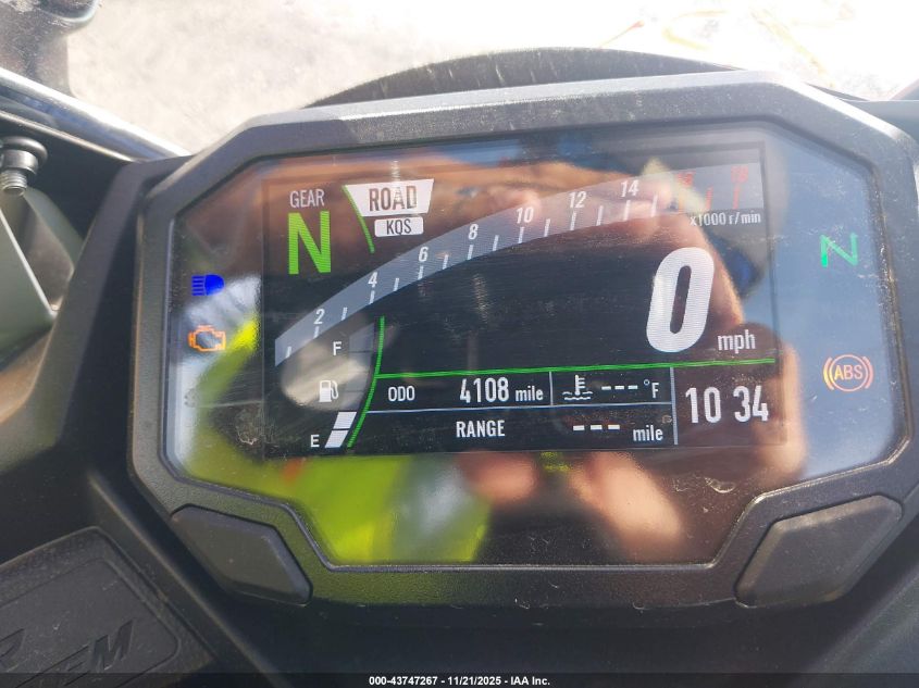 2025 Kawasaki Zx400 P VIN: ML5ZXCP19SDA41343 Lot: 43747267