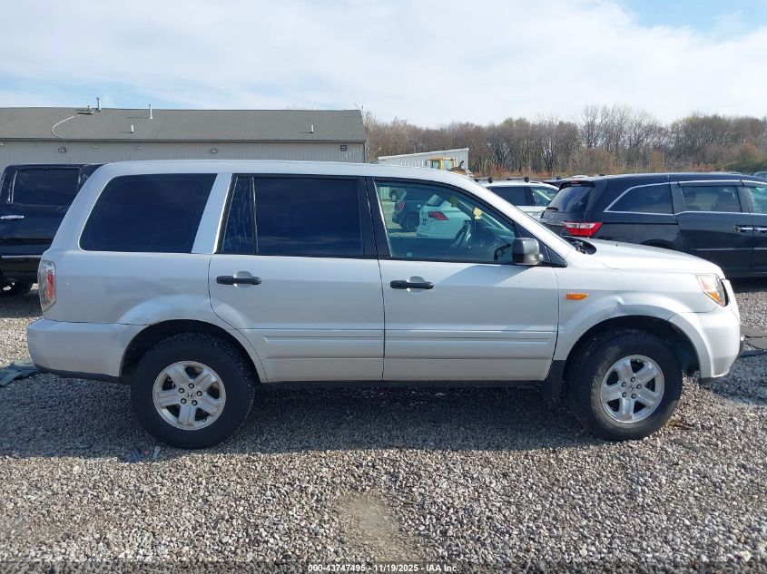 2006 Honda Pilot Lx VIN: 2HKYF18106H528380 Lot: 43747495