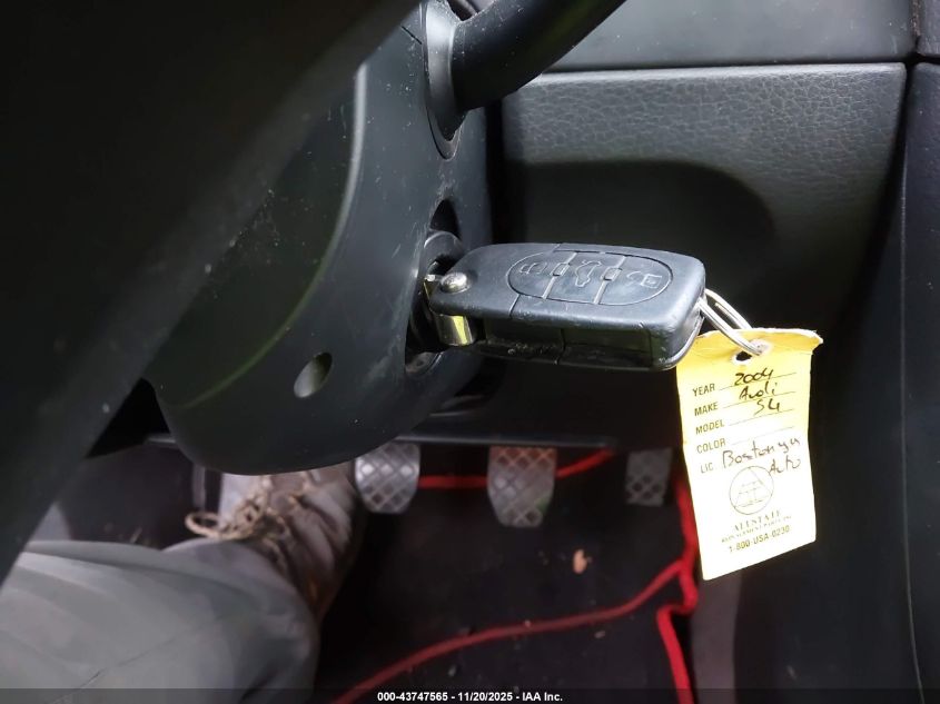 2004 Audi S4 VIN: WUARL48H64K900639 Lot: 43747565