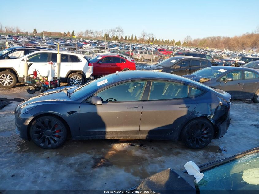 2021 Tesla Model 3 Performance Dual Motor All-Wheel Drive VIN: 5YJ3E1EC7MF060338 Lot: 43747618