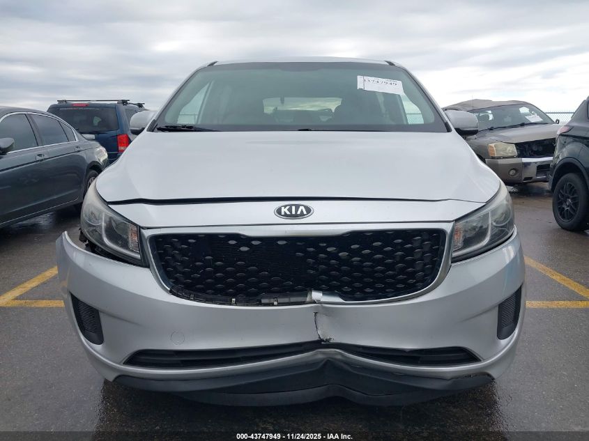 2016 Kia Sedona Lx VIN: KNDMB5C12G6087050 Lot: 43747949