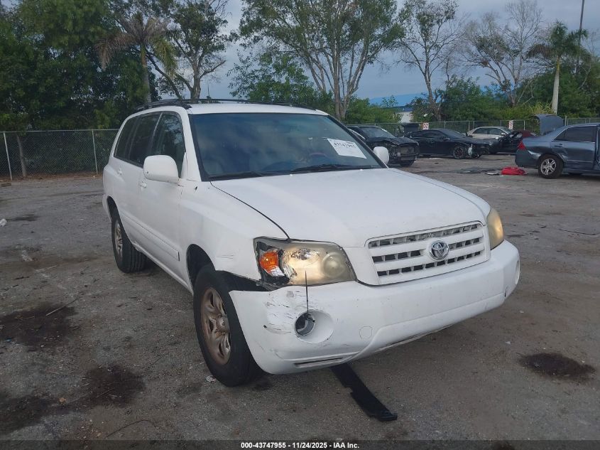 2006 Toyota Highlander VIN: JTEGD21A960145841 Lot: 43747955