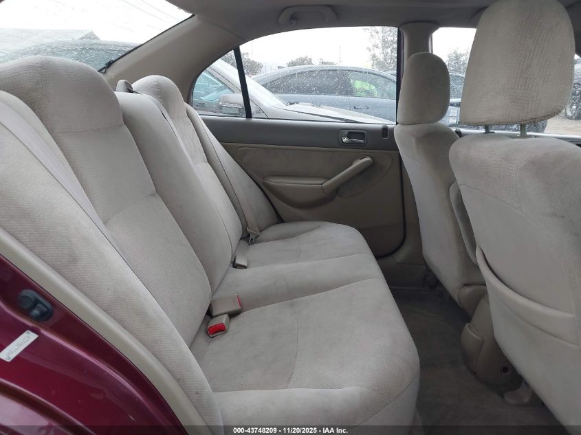 2002 Honda Civic Ex VIN: 2HGES26702H543574 Lot: 43748209