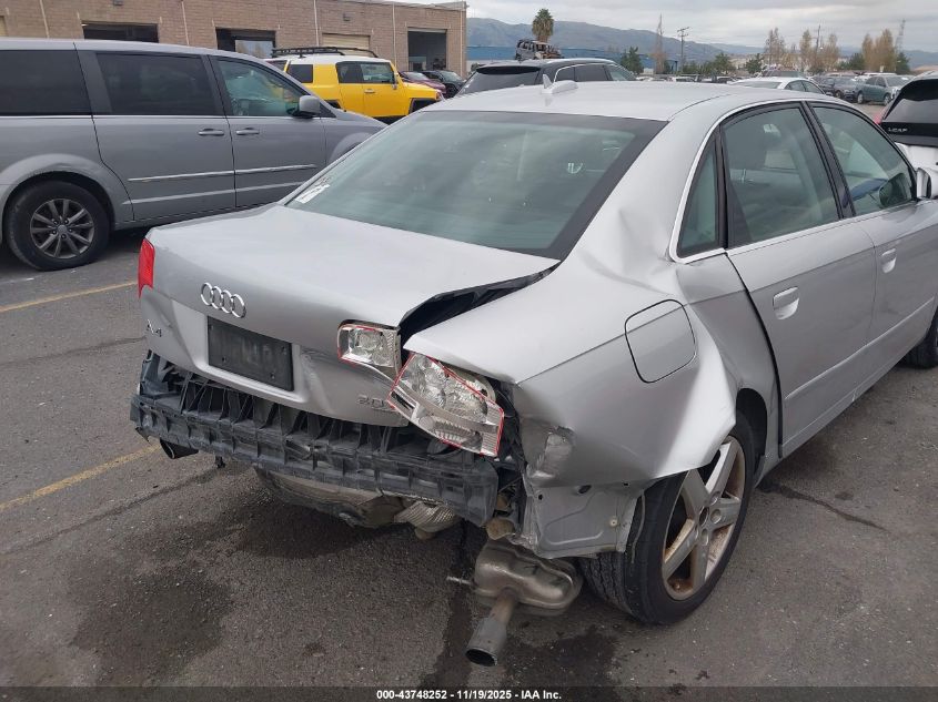 2005 Audi A4 2.0T VIN: WAUDF68E05A468778 Lot: 43748252