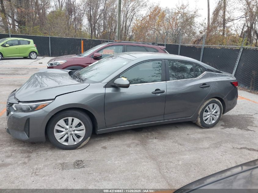 2025 Nissan Sentra S VIN: 03N1AB8BV7SY20784 Lot: 43748663