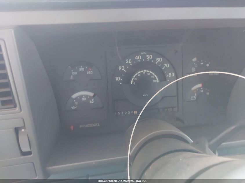 1991 Chevrolet Gmt-400 C2500 VIN: 1GCFC24K9MZ204001 Lot: 43748670