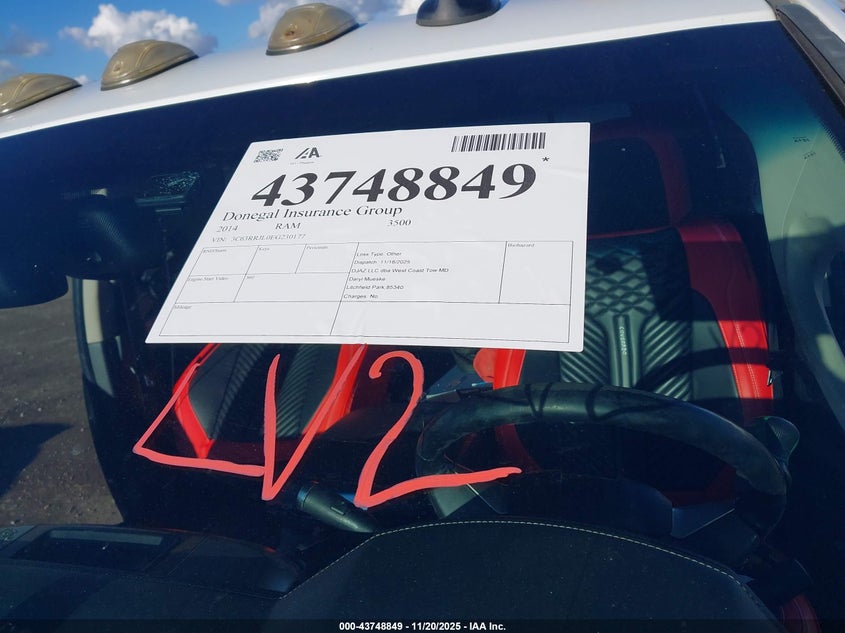 2014 Ram 3500 Laramie VIN: 3C63RRJL0EG230177 Lot: 43748849