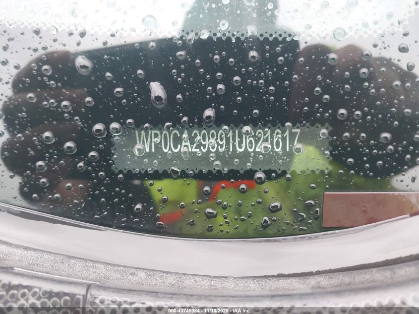 2001 Porsche Boxster VIN: WP0CA29891U621617 Lot: 43748984