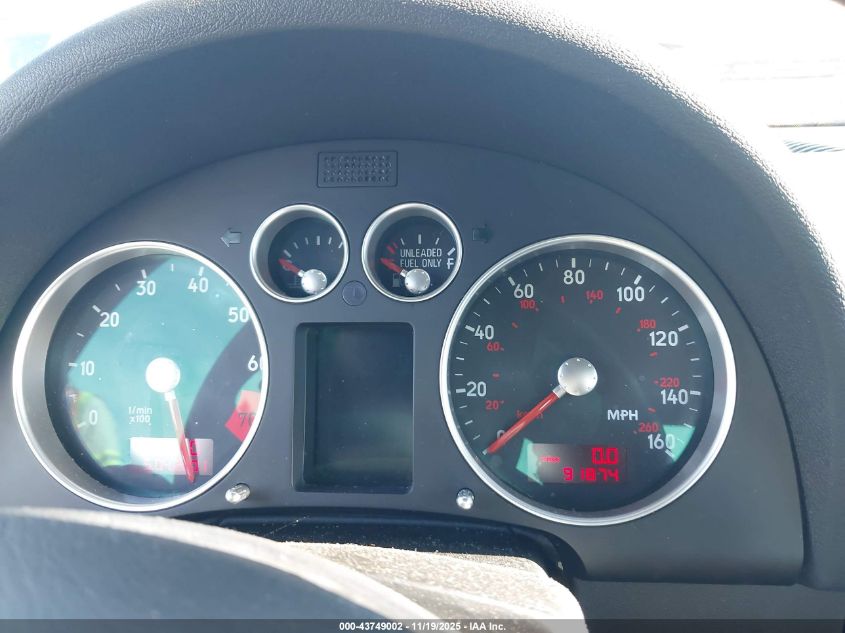 2000 Audi Tt VIN: TRUUC28N9Y1052260 Lot: 43749002