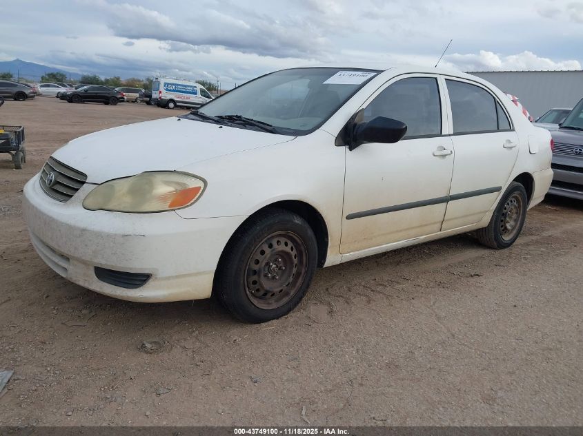 2003 Toyota Corolla Ce VIN: JTDBR32E330050856 Lot: 43749100