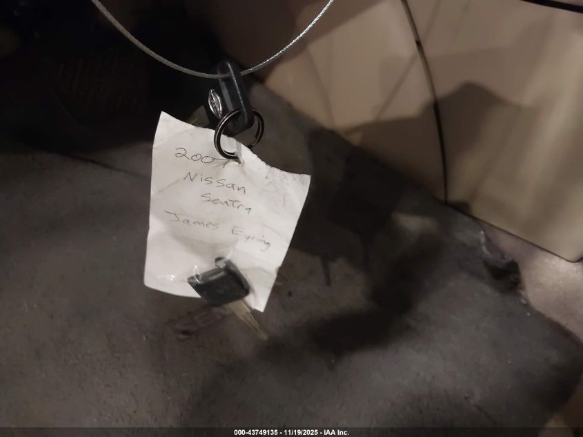 2007 Nissan Sentra 2.0 VIN: 3N1AB61E97L638694 Lot: 43749135