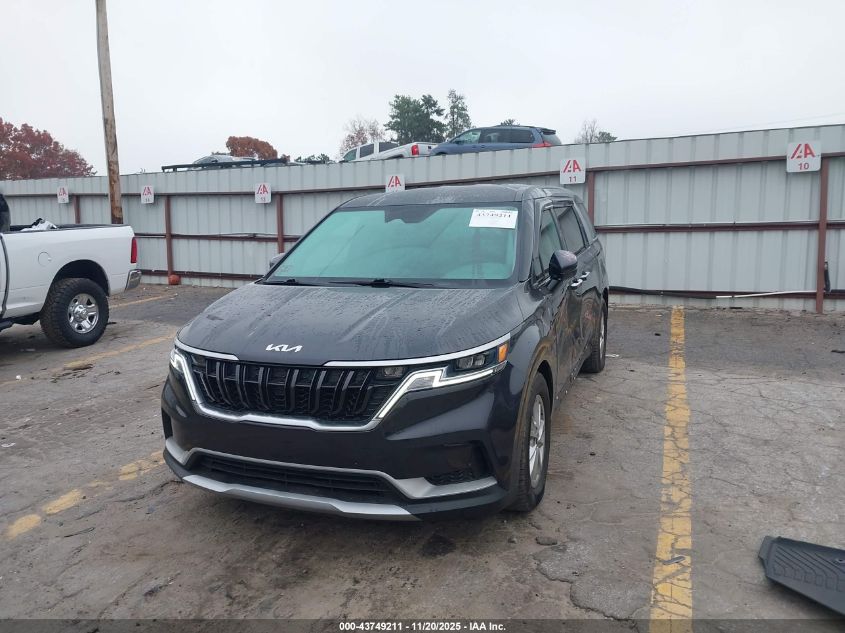 2022 Kia Carnival Mpv Lx Seat Package VIN: KNDNB4H35N6133119 Lot: 43749211