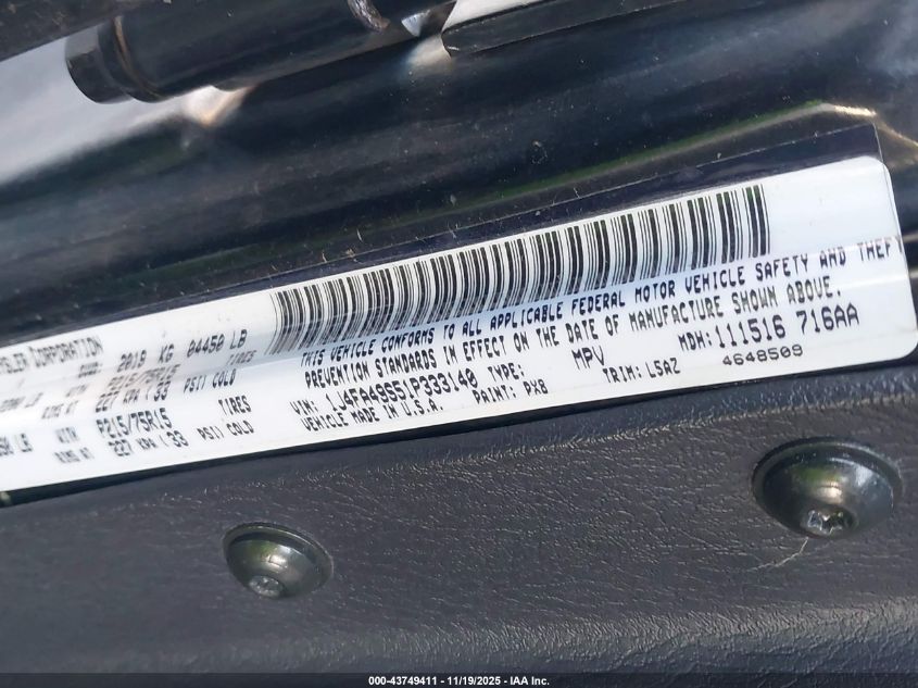 2001 Jeep Wrangler Sport VIN: 1J4FA49S51P333140 Lot: 43749411