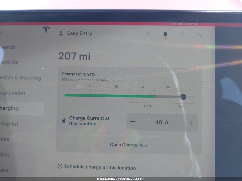 2023 Tesla Model X Dual Motor All-Wheel Drive/Standard Range VIN: 7SAXCAE54PF374805 Lot: 43749462