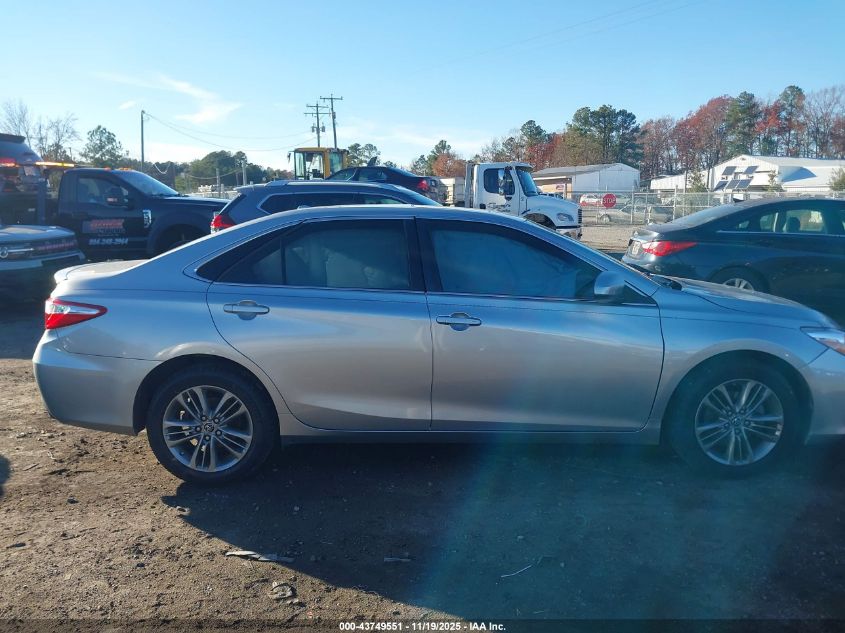 2016 Toyota Camry Se VIN: 4T1BF1FKXGU117394 Lot: 43749551