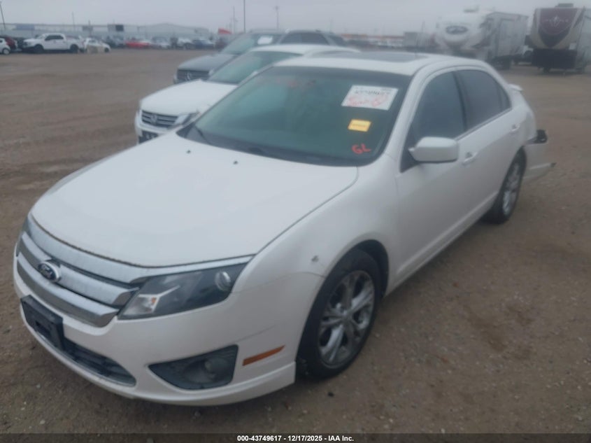 Vin: 3fahp0ha5cr332232, lot: 44244990, ford fusion se 20122