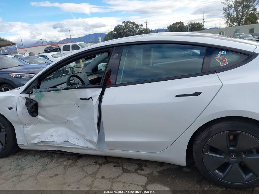 2021 Tesla Model 3 Standard Range Plus Rear-Wheel Drive VIN: 5YJ3E1EA3MF091133 Lot: 43749854