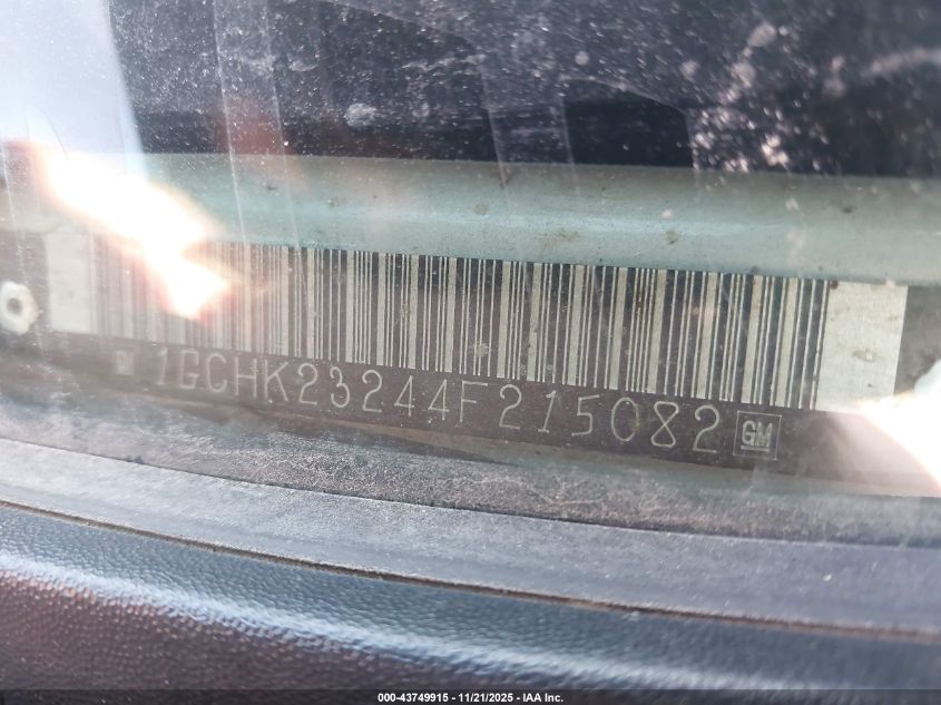 2004 Chevrolet Silverado 2500Hd Lt VIN: 1GCHK23244F215082 Lot: 43749915