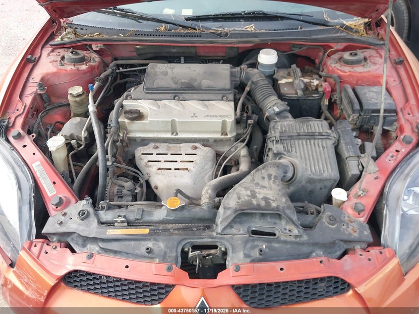 2008 Mitsubishi Eclipse Gs VIN: 4A3AK24F38E005715 Lot: 43750157