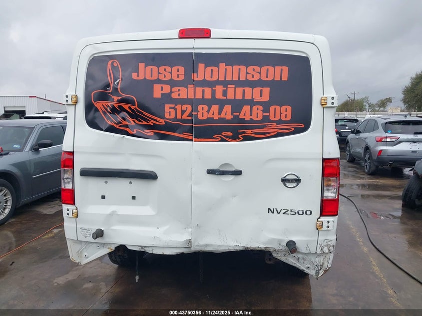2015 Nissan Nv Cargo Nv2500 Hd Sl V6 VIN: 1N6BF0KY1FN807338 Lot: 43750356