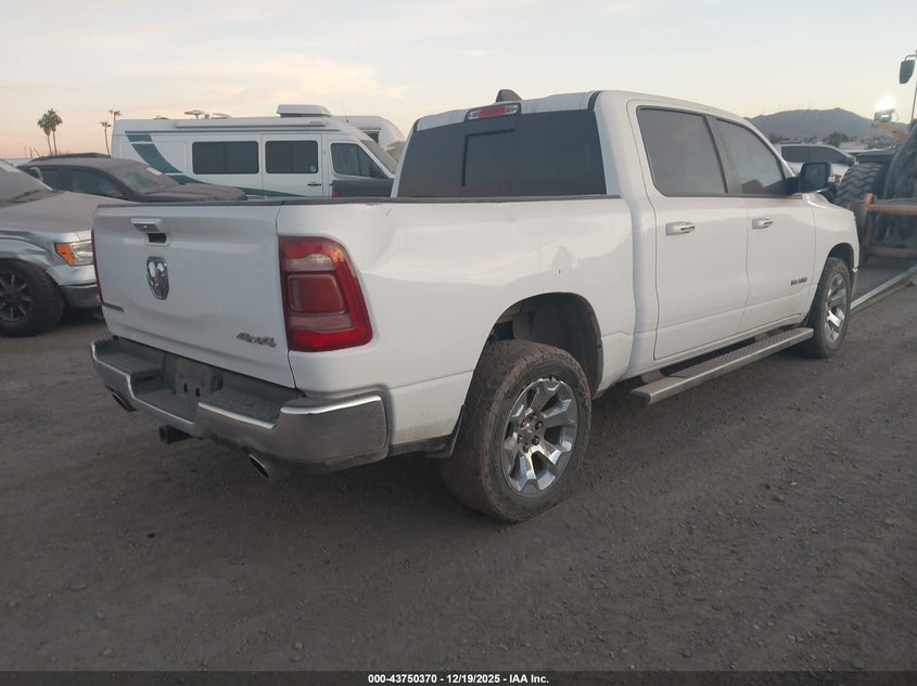 Vin: 1c6srfft6kn531963, lot: 44245743, ram 1500 big horn/lone star  4x4 5'7 box 20194