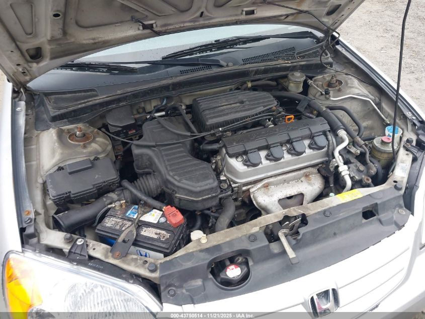 2003 Honda Civic Lx VIN: 1HGES165X3L026800 Lot: 43750514