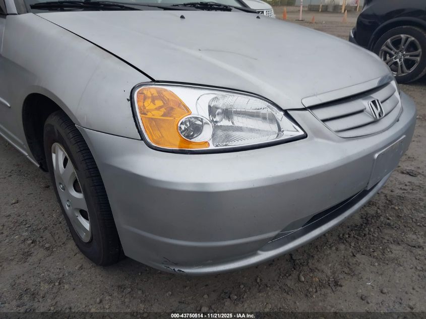 2003 Honda Civic Lx VIN: 1HGES165X3L026800 Lot: 43750514