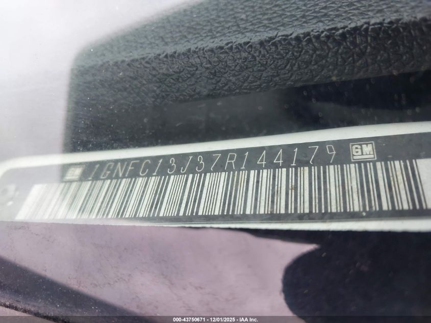 2007 Chevrolet Tahoe Lt VIN: 1GNFC13J37R144179 Lot: 43750671
