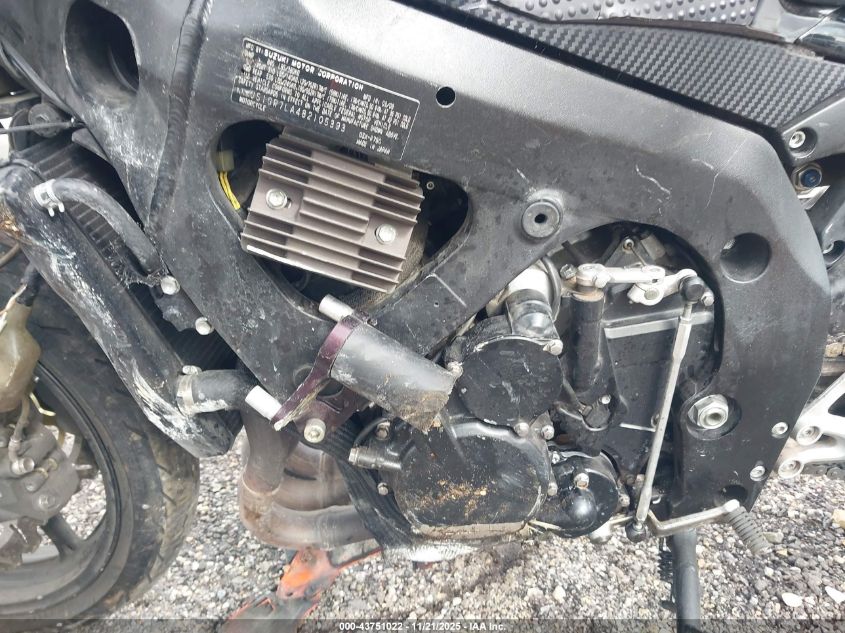 2008 Suzuki Gsx-R750 VIN: JS1GR7LA482105393 Lot: 43751022