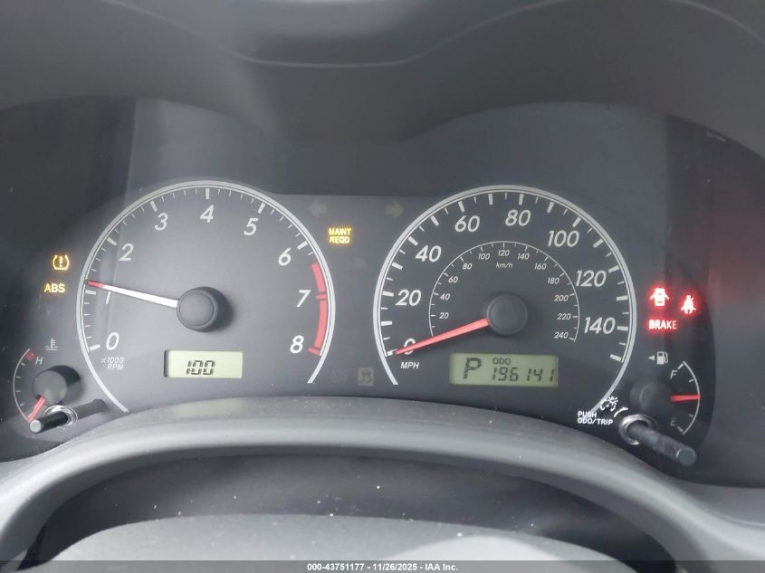 2009 Toyota Corolla Le VIN: JTDBL40E49J012193 Lot: 43751177