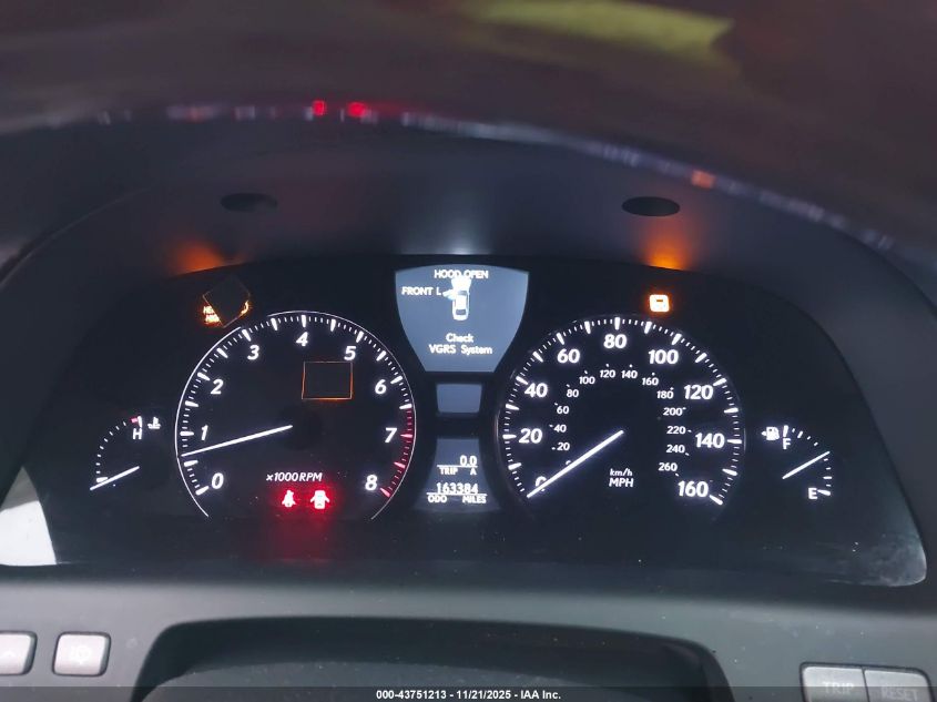 2009 Lexus Ls 460 VIN: JTHCL46F395004100 Lot: 43751213