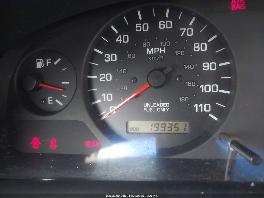 2000 Nissan Xterra Se/Xe VIN: 5N1ED28T1YC519665 Lot: 43751215