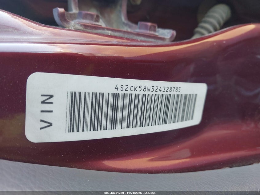 2002 Isuzu Rodeo Ls 3.2L V6/Lse 3.2L V6/S 3.2L V6 VIN: 4S2CK58W524328785 Lot: 43751289