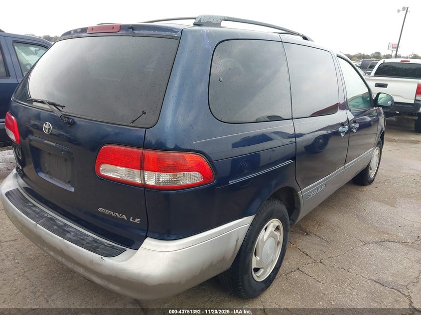 4T3ZF13C41U370303 2001 TOYOTA SIENNA photo no. 4