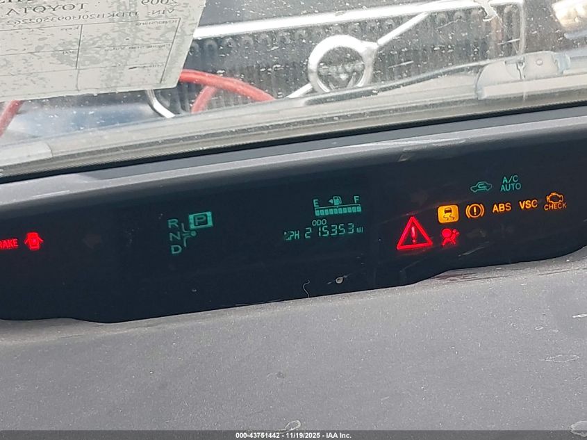 2009 Toyota Prius VIN: JTDKB20U093502262 Lot: 43751442