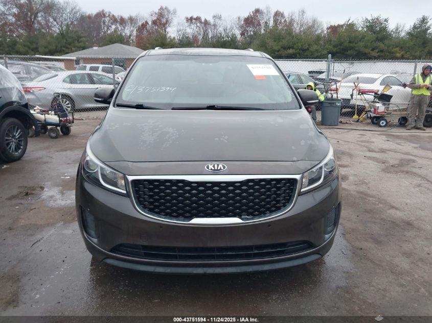 2017 Kia Sedona Lx VIN: KNDMB5C10H6293579 Lot: 43751594