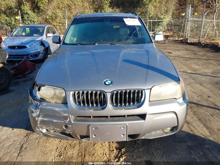 2006 BMW X3 3.0I VIN: WBXPA93416WG85121 Lot: 43751692