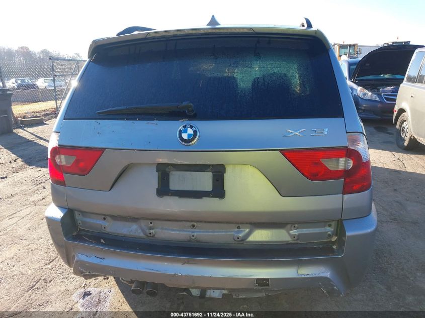 2006 BMW X3 3.0I VIN: WBXPA93416WG85121 Lot: 43751692
