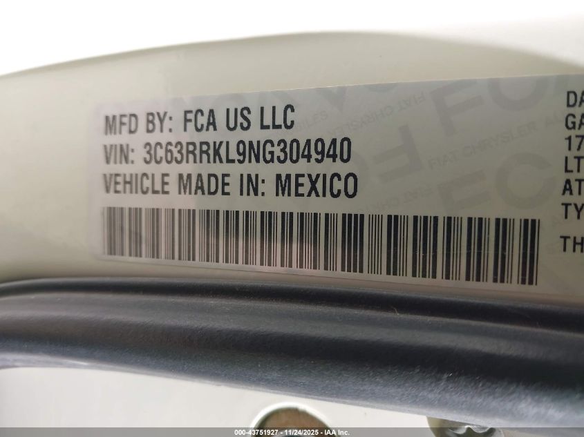 2022 Ram 3500 Limited Longhorn 4X4 8' Box VIN: 3C63RRKL9NG304940 Lot: 43751927