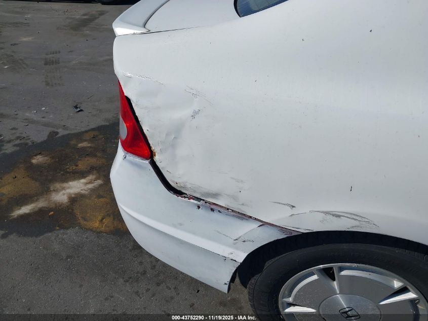 2008 Honda Civic Hybrid VIN: JHMFA36298S013104 Lot: 43752290