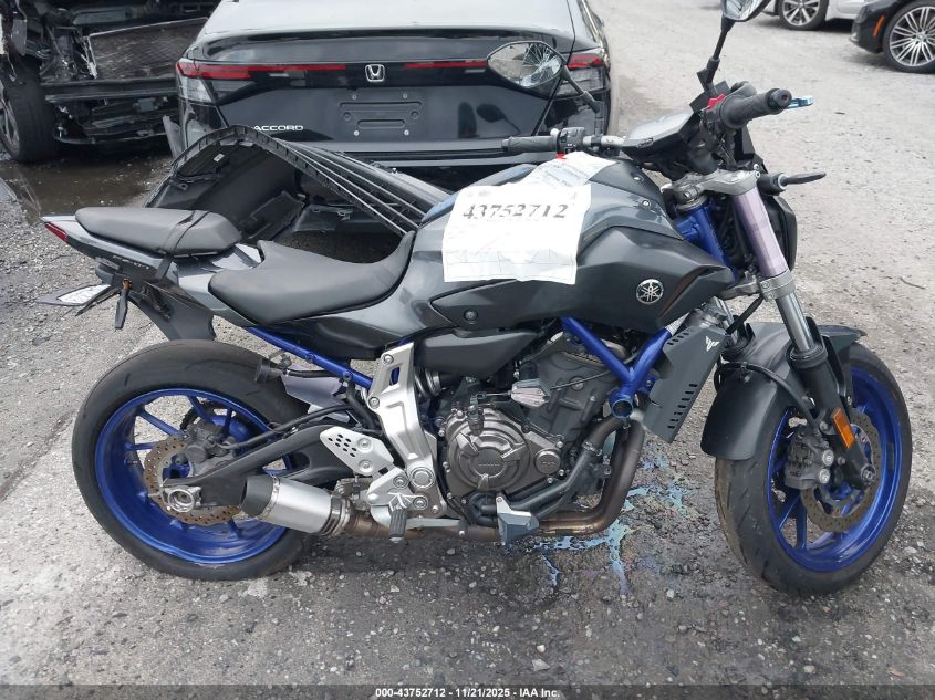 2015 Yamaha Fz07 C VIN: JYARM06Y7FA001038 Lot: 43752712