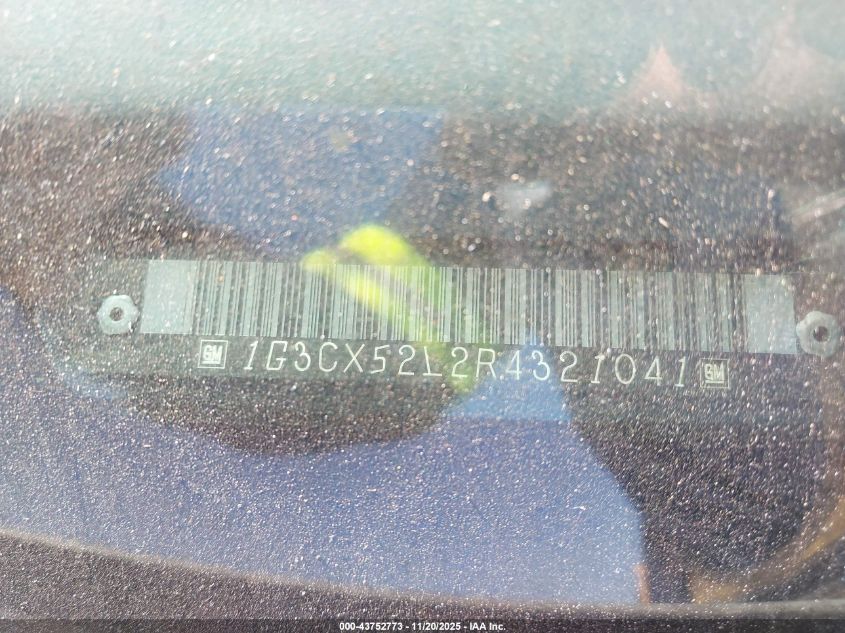 1994 Oldsmobile 98 Regency VIN: 1G3CX52L2R4321041 Lot: 43752773