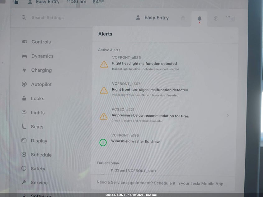 2025 Tesla Model Y Long Range Dual Motor All-Wheel Drive VIN: 7SAYGAEE8SF305441 Lot: 43752975