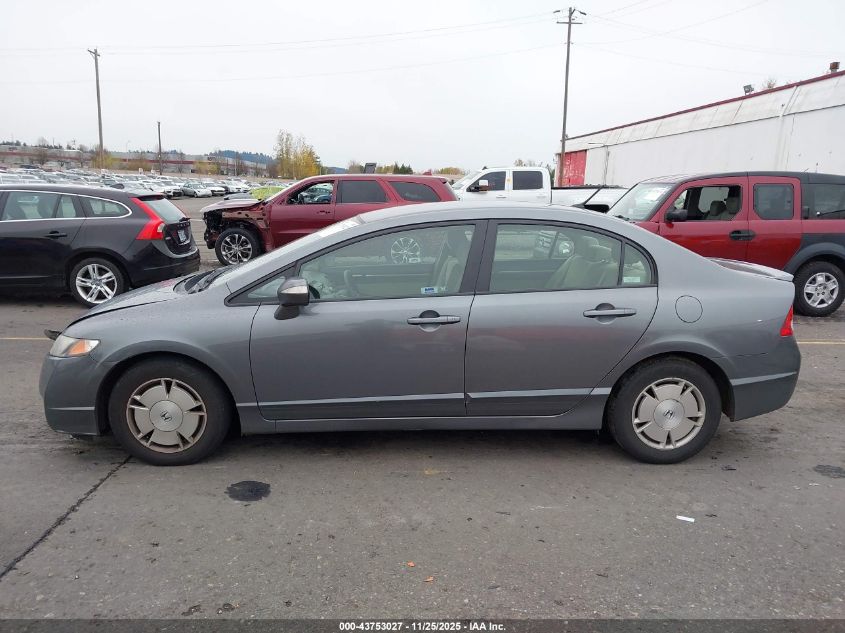 2009 Honda Civic Hybrid VIN: JHMFA36289S009322 Lot: 43753027