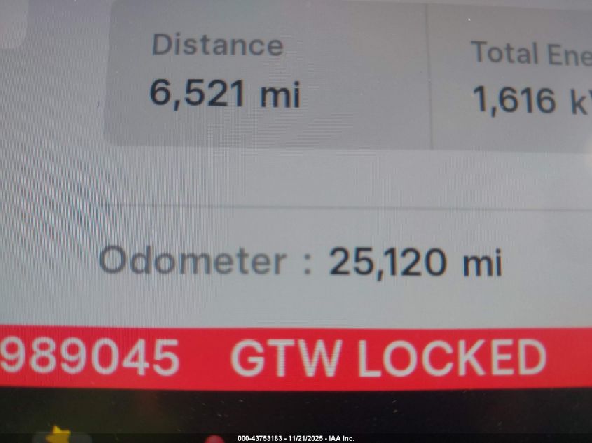 2024 Tesla Model Y Long Range Dual Motor All-Wheel Drive VIN: 7SAYGDEE6RF989045 Lot: 43753183