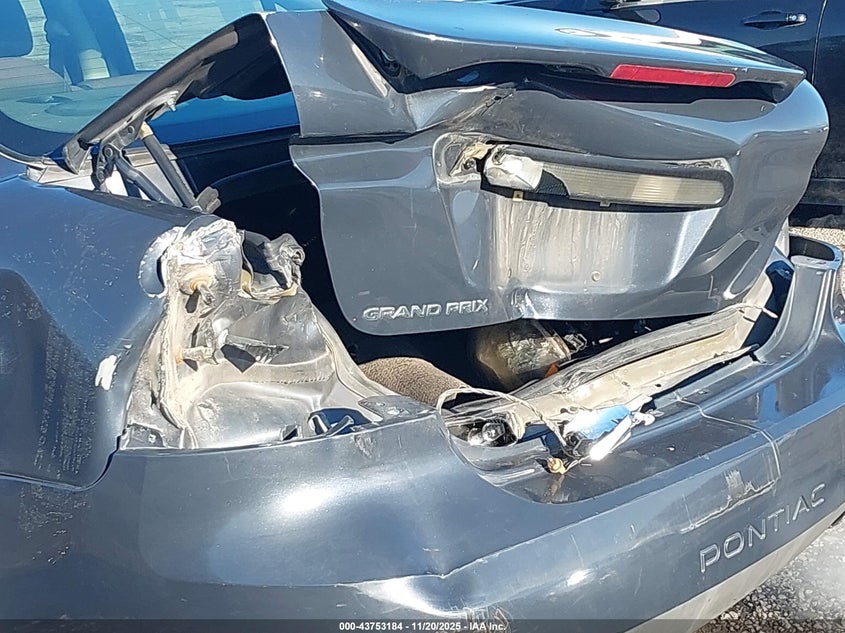 2008 Pontiac Grand Prix VIN: 2G2WP552781144002 Lot: 43753184